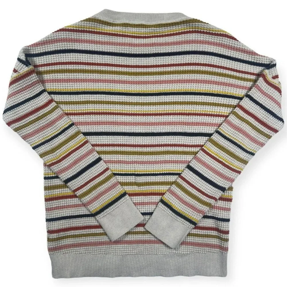 REI Co-op Women's XS Wallace Lake Striped‎ Waffle Sweater multicolor